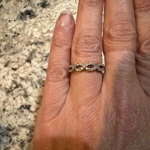 White gold and diamond anniversary band